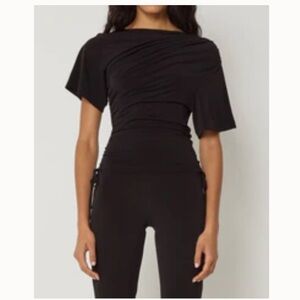 Chic Black Short Sleeve Women's Top